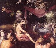 CORNELIS VAN HAARLEM The Wedding of Peleus and Thetis (detail) dfg oil painting artist
